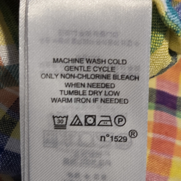 Ralph Lauren LRL Black Label Womens Linen Yellow Plaid Tunic Popover Top Medium - Picture 8 of 12